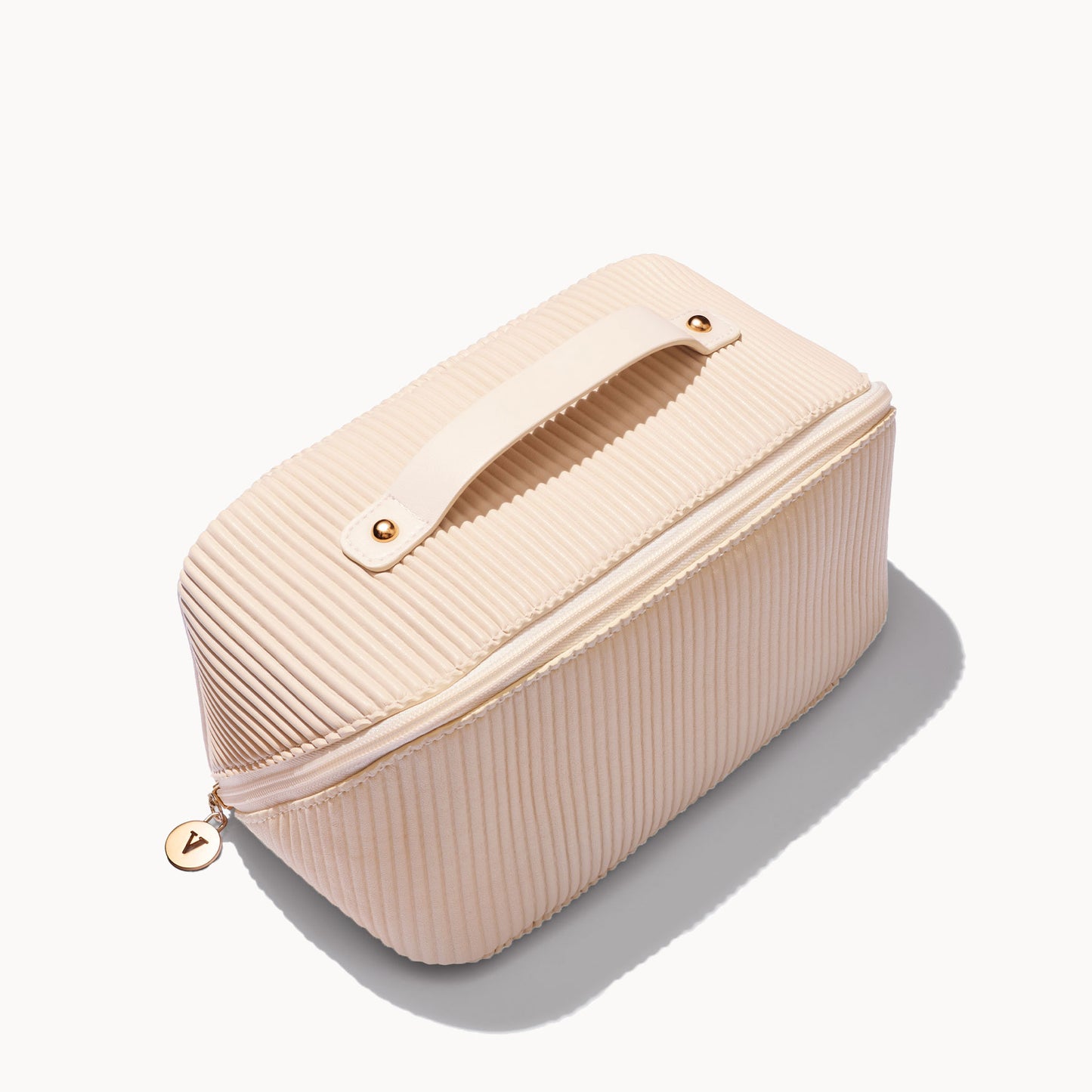 VIEVE Luxe Makeup Bag Accessories vieve-luxe-makeup-bag-large-ribbed-beige-1-b