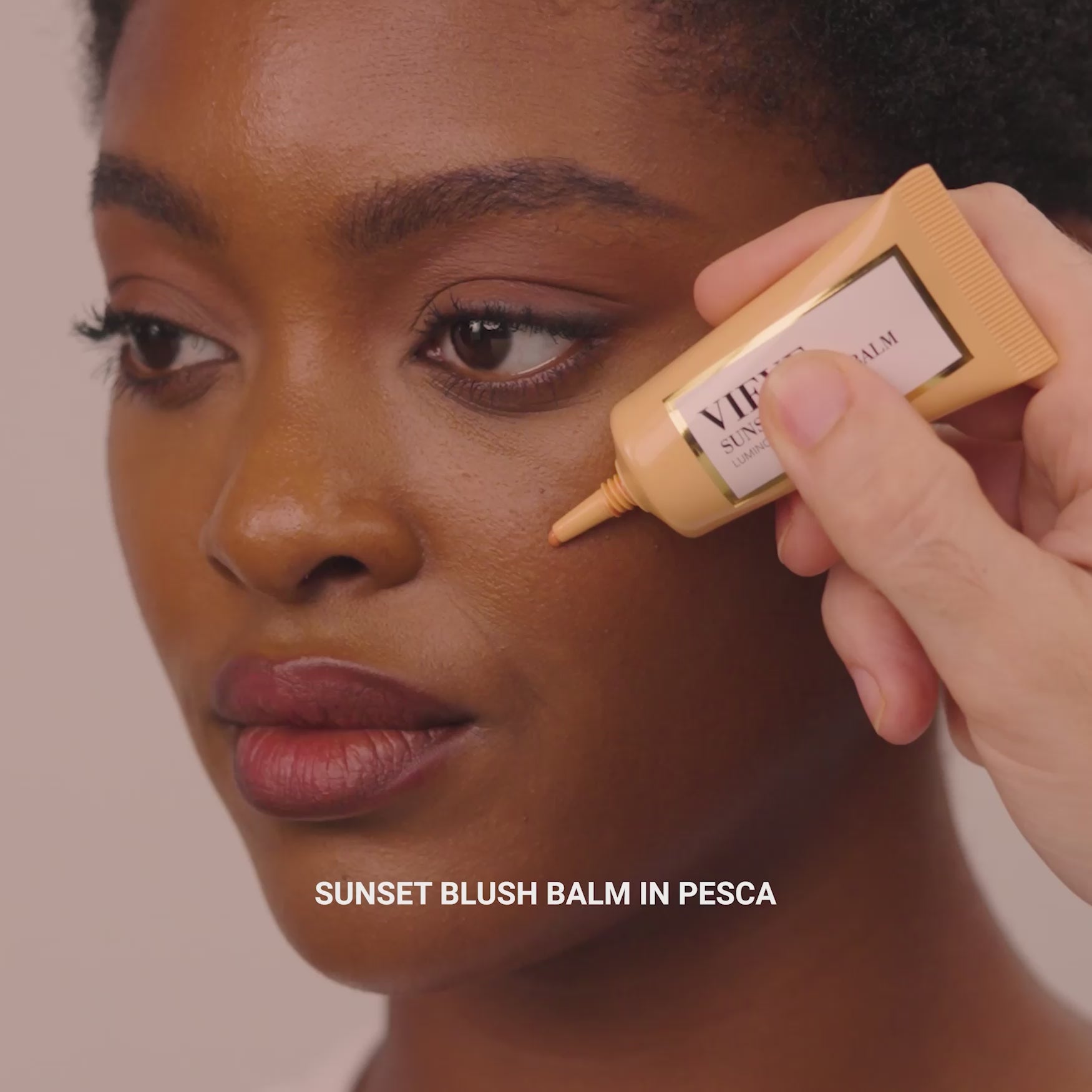 Sunset Blush Balm Pesca | Soft Peach Liquid Blush | VIEVE