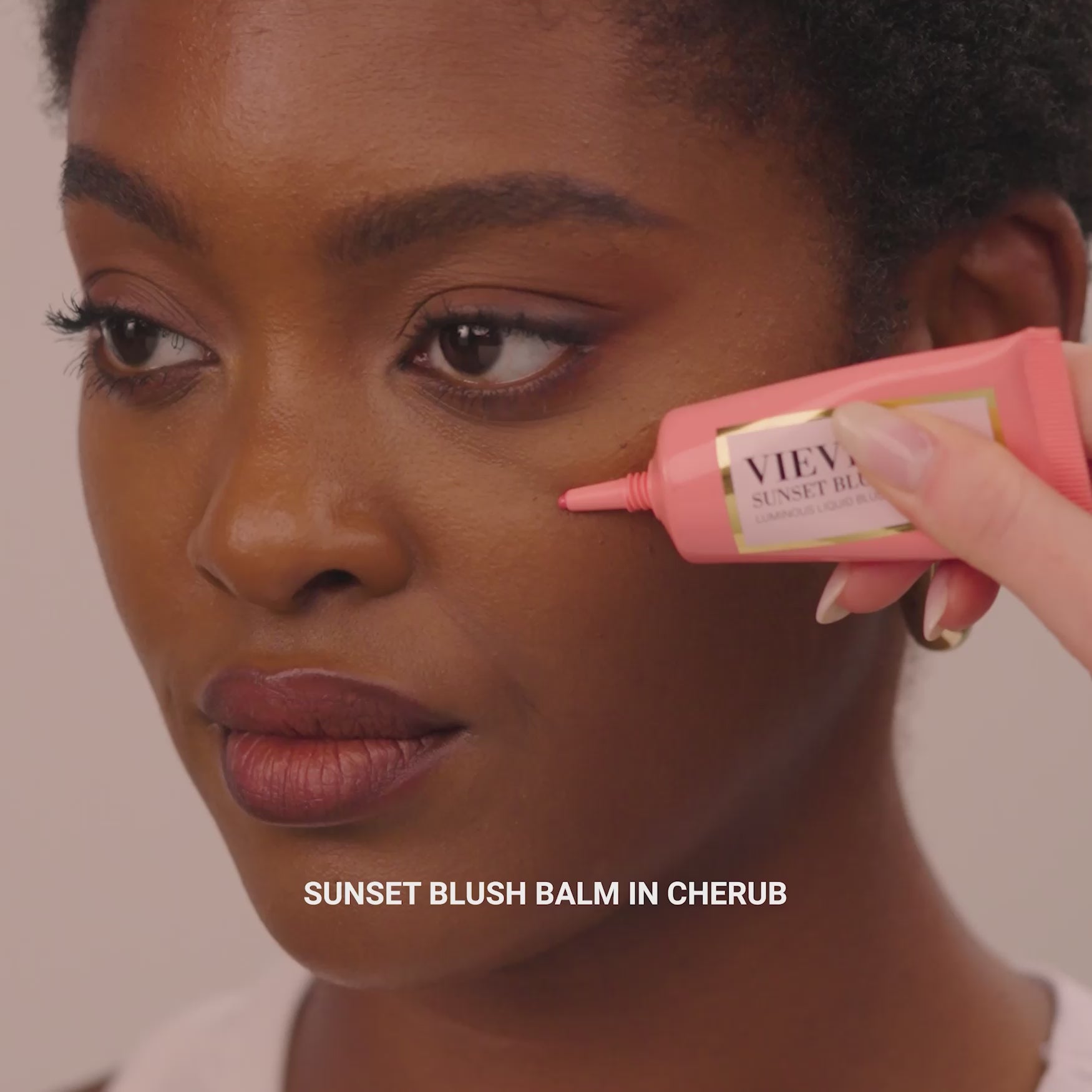 Sunset Blush Balm Cherub | Warm Pink Liquid Blush | VIEVE