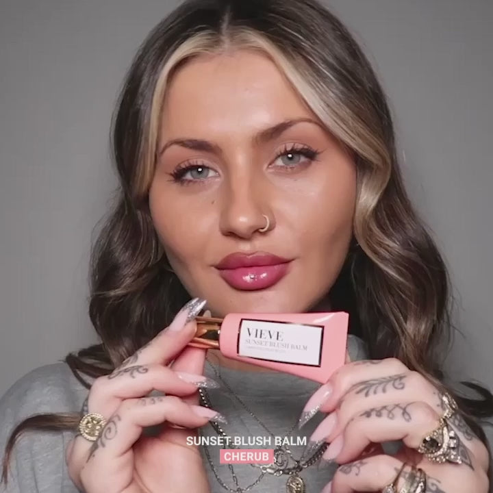 Sunset Blush Balm Cherub | Warm Pink Liquid Blush | VIEVE