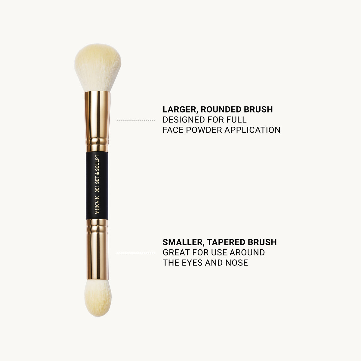 VIEVE 301 Double-Ended Set & Sculpt Brush with Travel Case Brushes vieve-301-set-sculp-brush-case-travel-kit-3