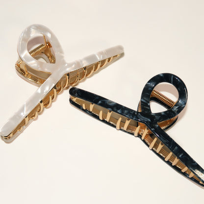VIEVE Claw Clip Accessories vieve-claw-clip-beige-marble-4
