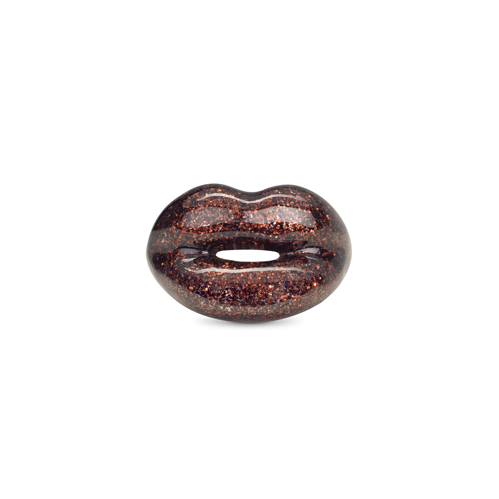 VIEVE Lip Dew Brown Shimmer Gloss + Hotlips Ring Bundle