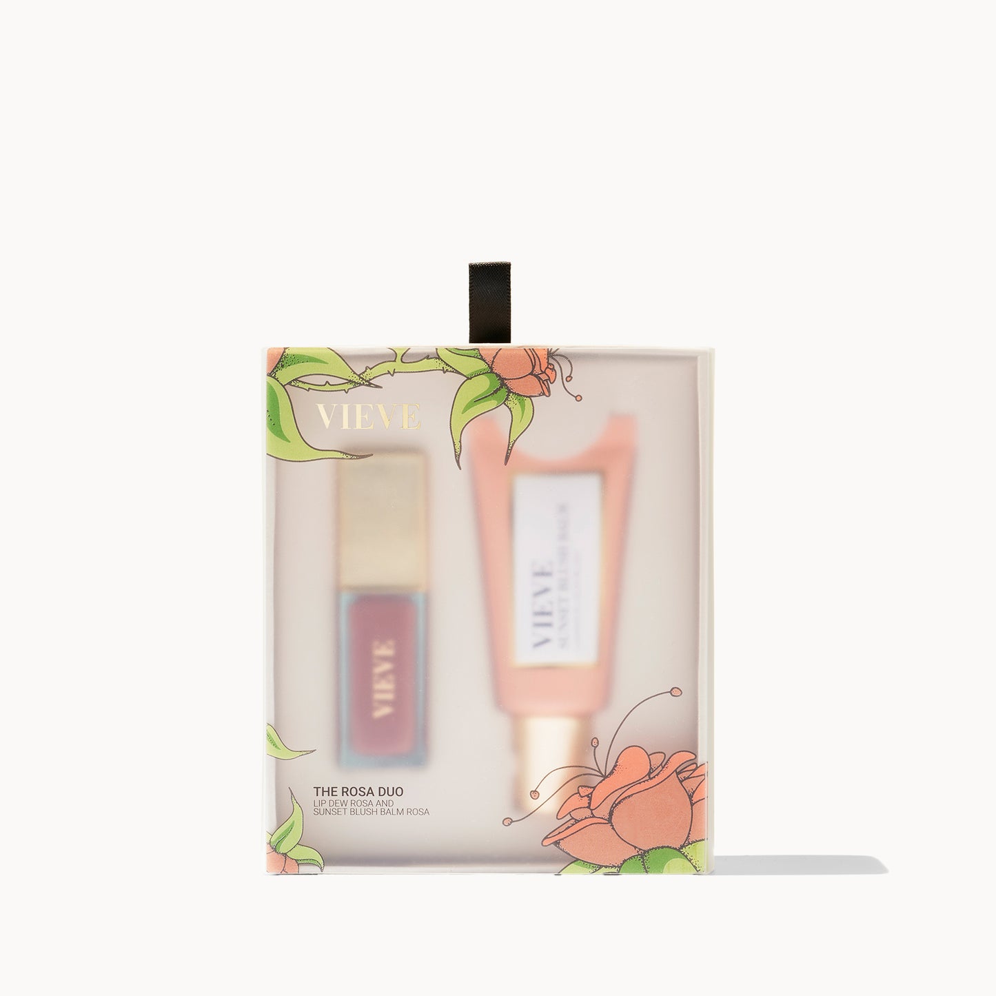 VIEVE The Rosa Duo Sets vieve-rose-pink-lip-gloss-liquid-blush-gift-set-1b