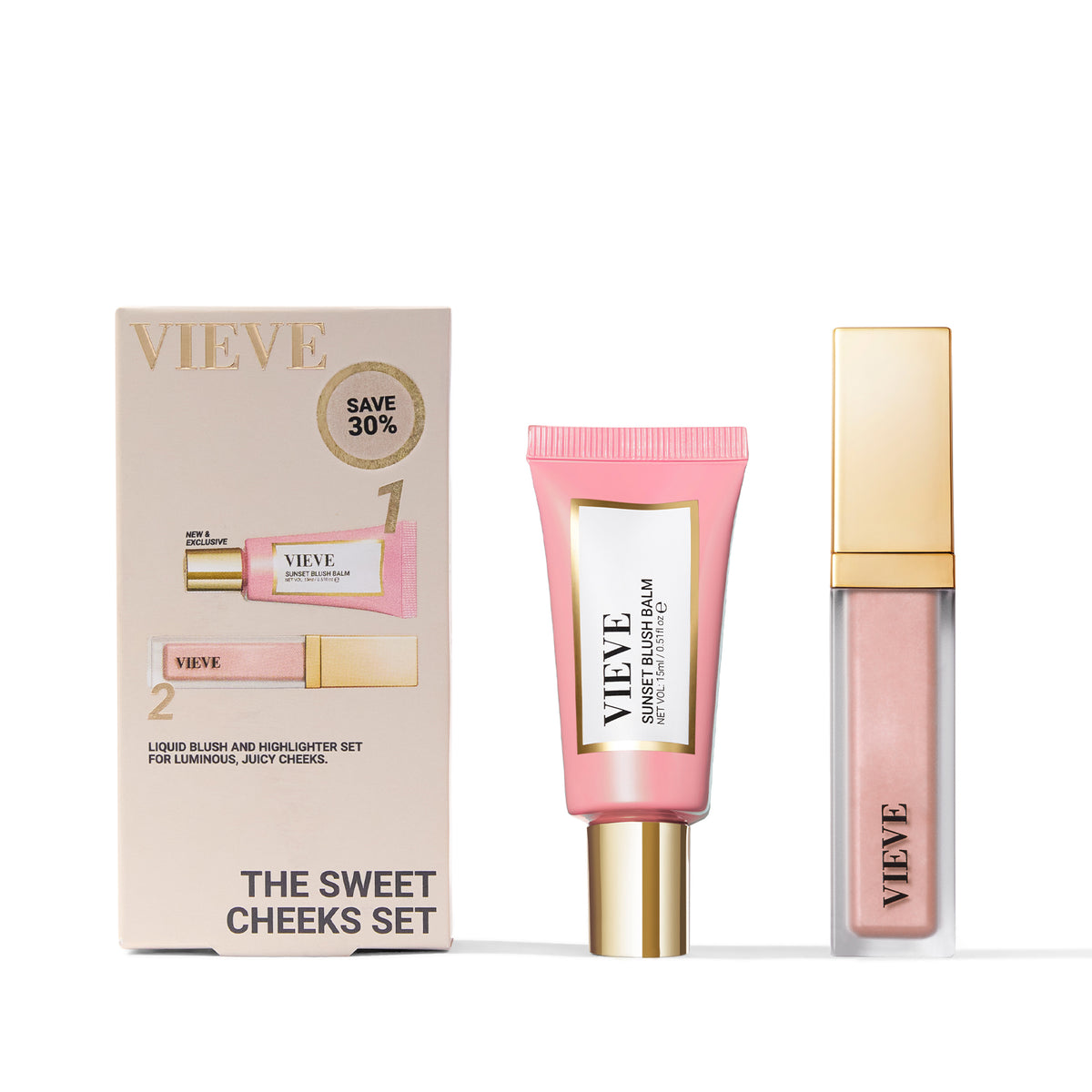 VIEVE The Sweet Cheeks Set Sets vieve-sweet-cheeks-blush-highlighter-set-3