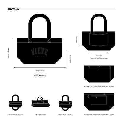 VIEVE The Varsity Tote 2.0 Accessories vieve-the-varisty-tote-bag-black-4